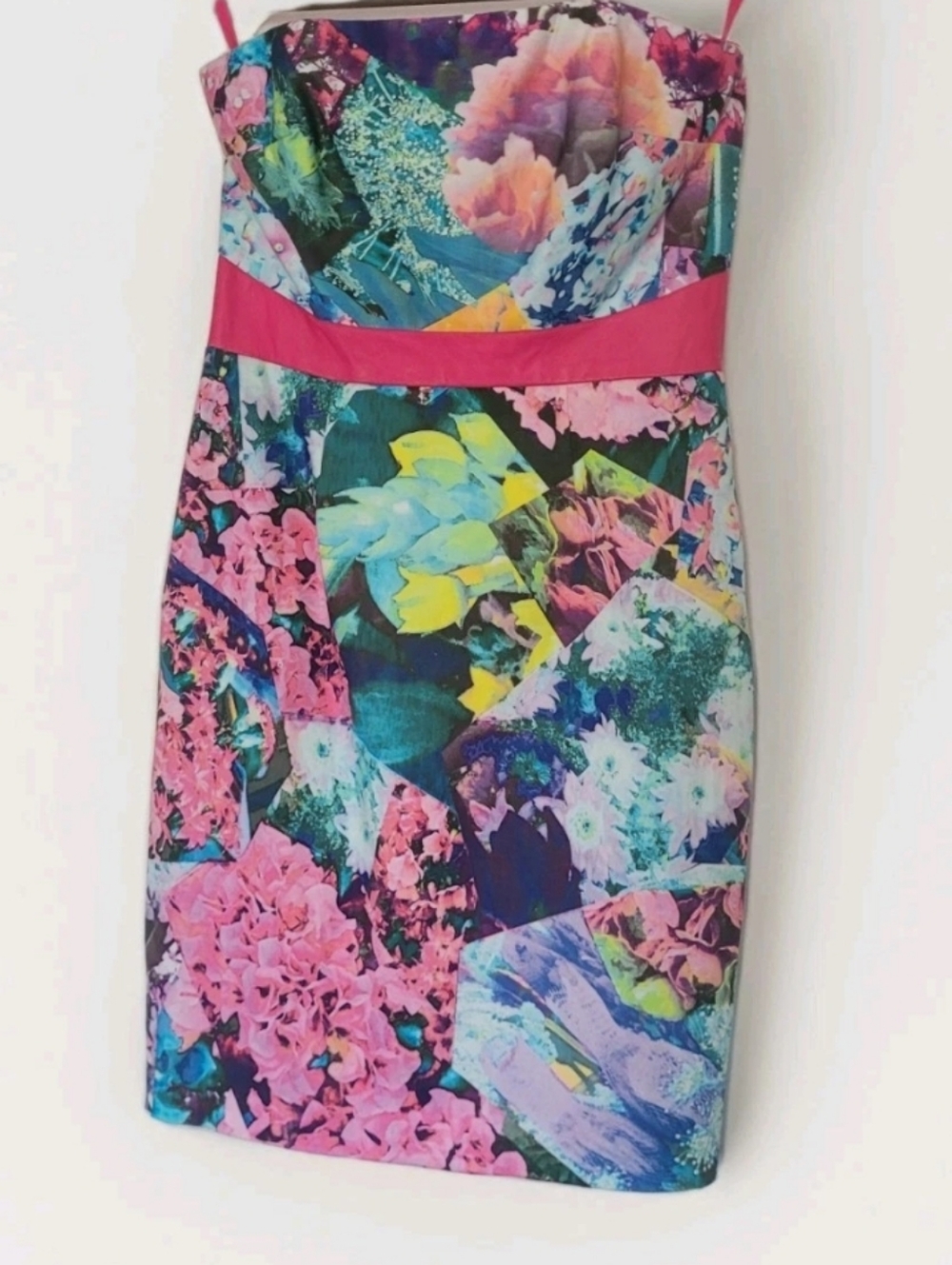 Cynthia Steffe Floral Strapless Dress Size 2 Party Spring Summer Fairy Whimsy